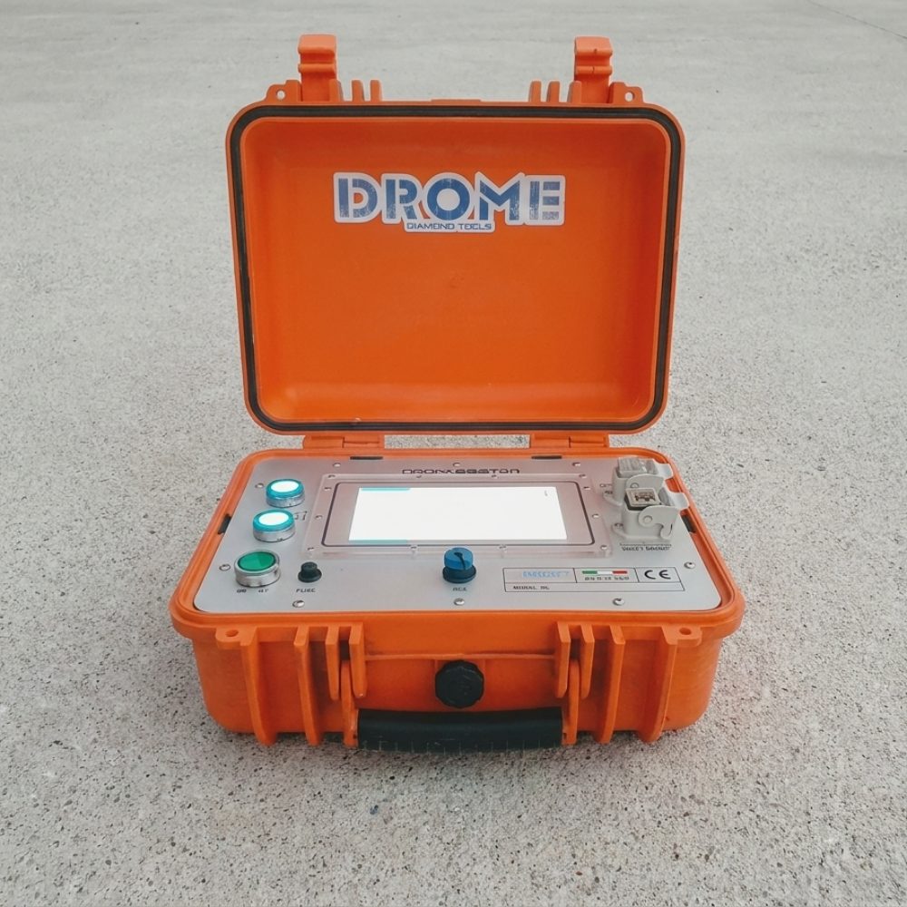 Drome hole finder control unit in orange field case