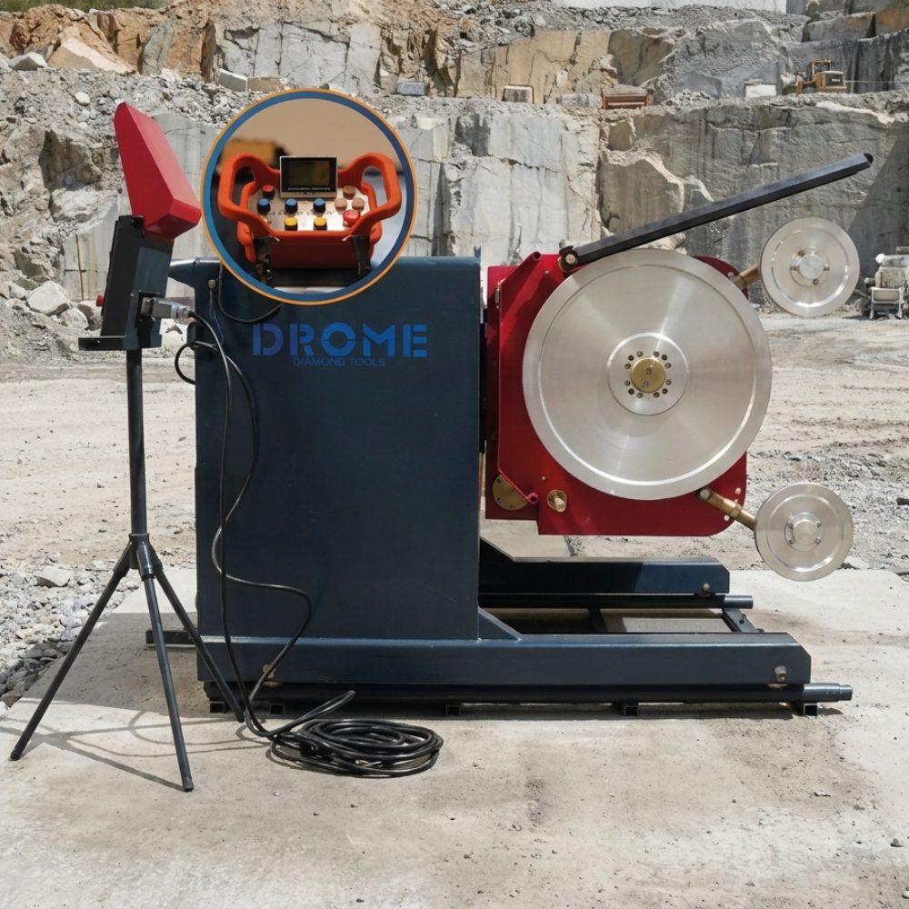 Drome quarry wire machine with remote control panel